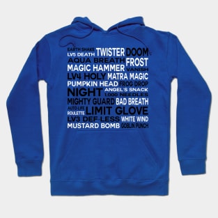 Blue Magic Spells Word Cloud Final Fantasy IX Version Hoodie